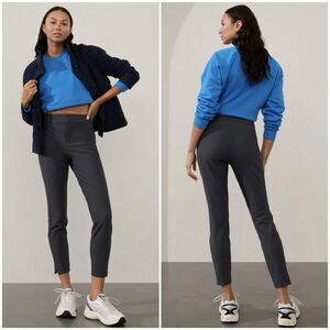 NEW Athleta Stellar Mid Rise Slim Pant Tight in Black Sand 410508 Size M Tall